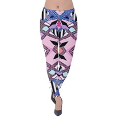 Marble Texture Print Fashion Style Patternbank Vasare Nar Abstract Trend Style Geometric Velvet Leggings by Sobalvarro