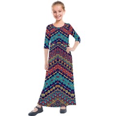Ethnic  Kids  Quarter Sleeve Maxi Dress by Sobalvarro
