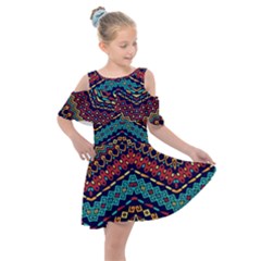 Ethnic  Kids  Shoulder Cutout Chiffon Dress by Sobalvarro