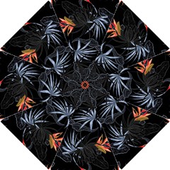 Exotic Flower Leaves Seamless Pattern Hook Handle Umbrellas (small) by Vaneshart
