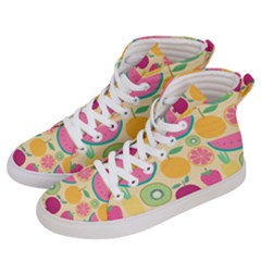 Seamless Pattern With Fruit Vector Illustrations Gift Wrap Design Women s Hi-top Skate Sneakers by Vaneshart