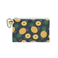 Seamless Pattern Pineapple Pattern Canvas Cosmetic Bag (small) by Vaneshart