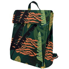 Abstract Seamless Pattern With Tropical Leaves Flap Top Backpack by Vaneshart