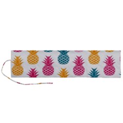 Tropic Fruit Pineapple Seamless Pattern Design Vector Illustration Roll Up Canvas Pencil Holder (l) by Vaneshart