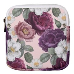 Romantic Floral Background Mini Square Pouch by Vaneshart