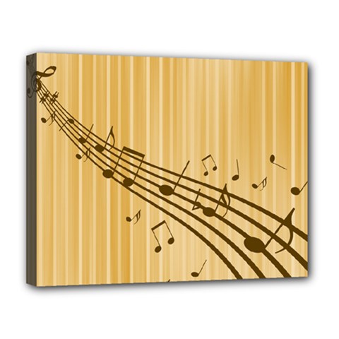 Background Music Nuts Sheet Canvas 14  X 11  (stretched) by Mariart