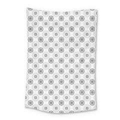 Pattern Black And White Flower Small Tapestry