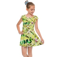 Ubrs Yellow Kids  Cap Sleeve Dress by Rokinart