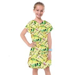 Ubrs Yellow Kids  Drop Waist Dress by Rokinart