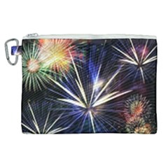 Fireworks Rocket Night Lights Canvas Cosmetic Bag (xl) by HermanTelo