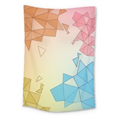 Background Pastel Geometric Lines Large Tapestry