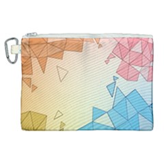 Background Pastel Geometric Lines Canvas Cosmetic Bag (xl) by Alisyart