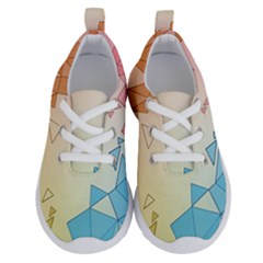 Background Pastel Geometric Lines Running Shoes