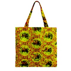 Cut Glass Beads Zipper Grocery Tote Bag by essentialimage
