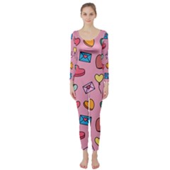 Candy Pattern Long Sleeve Catsuit by Sobalvarro