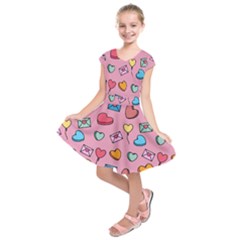 Candy Pattern Kids  Short Sleeve Dress by Sobalvarro