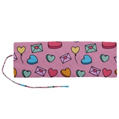 Candy Pattern Roll Up Canvas Pencil Holder (m) by Sobalvarro