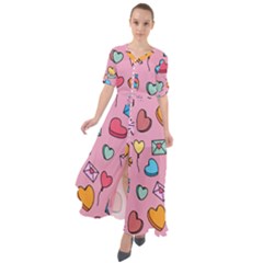 Candy Pattern Waist Tie Boho Maxi Dress by Sobalvarro