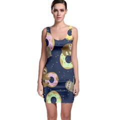 Cute Sloth With Sweet Doughnuts Bodycon Dress by Sobalvarro