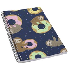 Cute Sloth With Sweet Doughnuts 5 5  X 8 5  Notebook by Sobalvarro