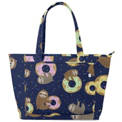 Cute Sloth With Sweet Doughnuts Back Pocket Shoulder Bag  by Sobalvarro