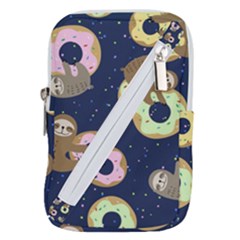 Cute Sloth With Sweet Doughnuts Belt Pouch Bag (large) by Sobalvarro