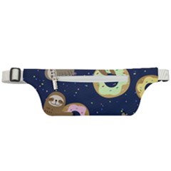 Cute Sloth With Sweet Doughnuts Active Waist Bag by Sobalvarro
