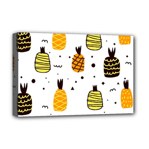 Pineapples Deluxe Canvas 18  X 12  (stretched) by Sobalvarro