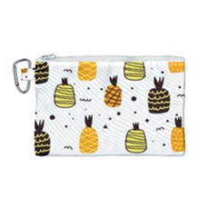Pineapples Canvas Cosmetic Bag (medium) by Sobalvarro