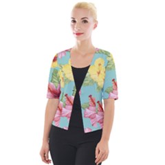 Hibiscus Cropped Button Cardigan by Sobalvarro