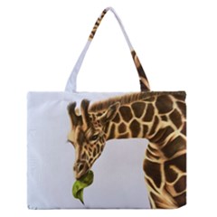 Giraffe Zipper Medium Tote Bag