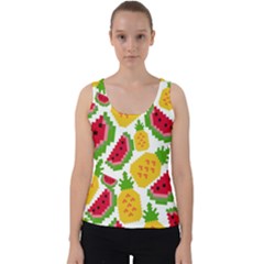 Watermelon Pattern Se Fruit Summer Velvet Tank Top by Vaneshart