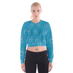 Bubble Group Pattern Abstract Cropped Sweatshirt by Vaneshart