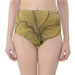 Leaves Design Pattern Nature Classic High-Waist Bikini Bottoms