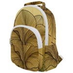 Leaves Design Pattern Nature Rounded Multi Pocket Backpack