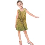 Leaves Design Pattern Nature Kids  Sleeveless Dress