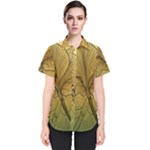 Leaves Design Pattern Nature Women s Short Sleeve Shirt