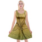 Leaves Design Pattern Nature Reversible Velvet Sleeveless Dress