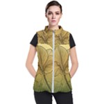 Leaves Design Pattern Nature Women s Puffer Vest