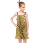 Leaves Design Pattern Nature Kids  Overall Dress