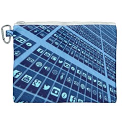 Apps Social Media Networks Internet Canvas Cosmetic Bag (xxl) by Vaneshart