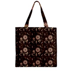 Wonderful Pattern With Dreamcatcher Zipper Grocery Tote Bag by FantasyWorld7