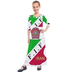 Iran Football Federation Pre 1979 Kids  Quarter Sleeve Maxi Dress by abbeyz71