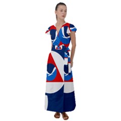 Flag Of National Oceanic And Atmospheric Administration Flutter Sleeve Maxi Dress by abbeyz71