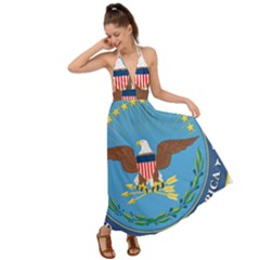 Seal Of United States Department Of Defense Backless Maxi Beach Dress by abbeyz71