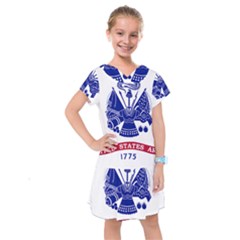 Flag Of United States Department Of Army  Kids  Drop Waist Dress by abbeyz71