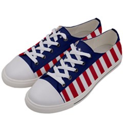 Betsy Ross Flag Usa America United States 1777 Thirteen Colonies Vertical Women s Low Top Canvas Sneakers by snek