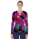 Club Fitstyle Fitness by Traci K V-Neck Long Sleeve Top
