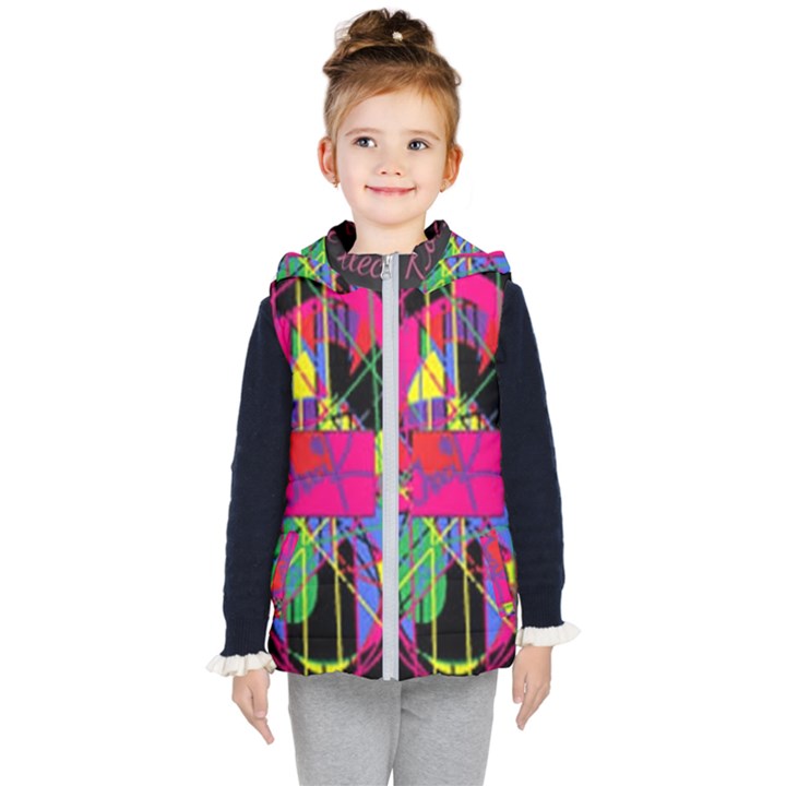 Club Fitstyle Fitness by Traci K Kids  Hooded Puffer Vest