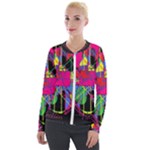Club Fitstyle Fitness by Traci K Velour Zip Up Jacket